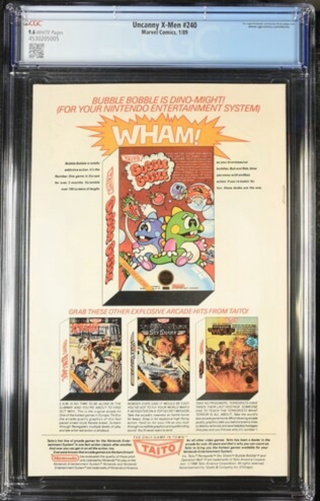 The Uncanny X-Men #240 Newsstand Variant (Marvel Comics January 1989) CGC 9.6