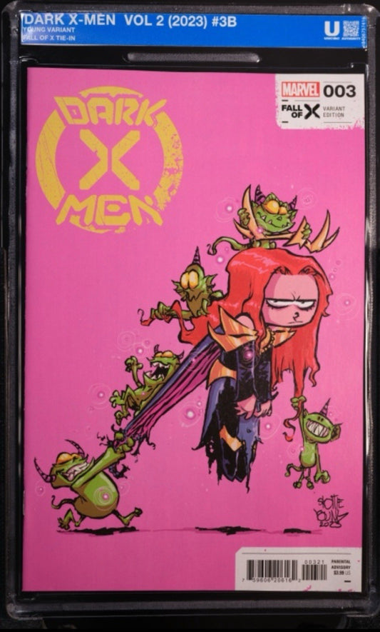 Dark X-Men: Fall Of X #3 Skottie Young Variant Marvel Comics 2023 - Soft Slab